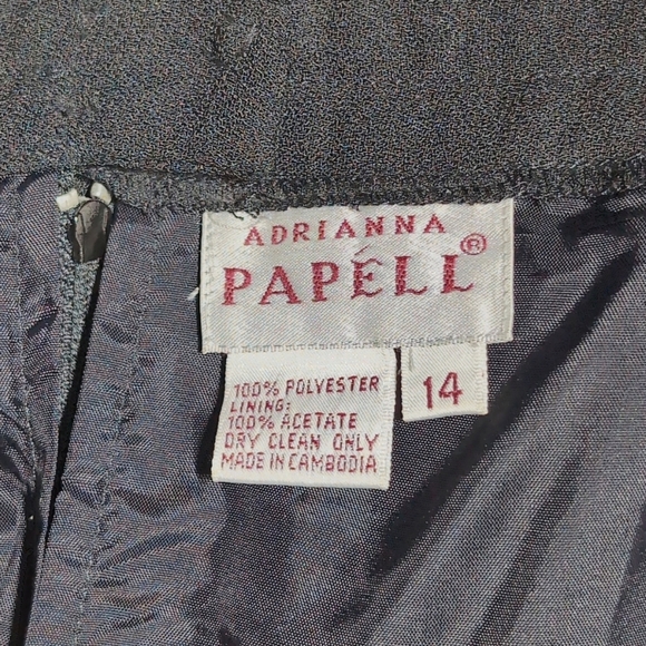 Vintage Adrianna Papell 14 Black Maxi Skirt Suit Embroidered - Picture 9 of 10